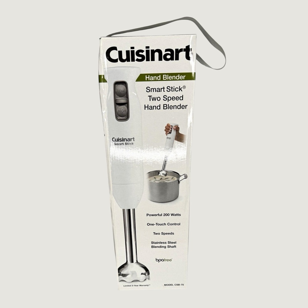 Cuisinart Smart Stick CSB-75 2-Speed 200W Hand Blender White w/ Beaker